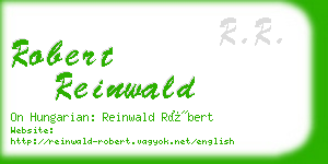 robert reinwald business card